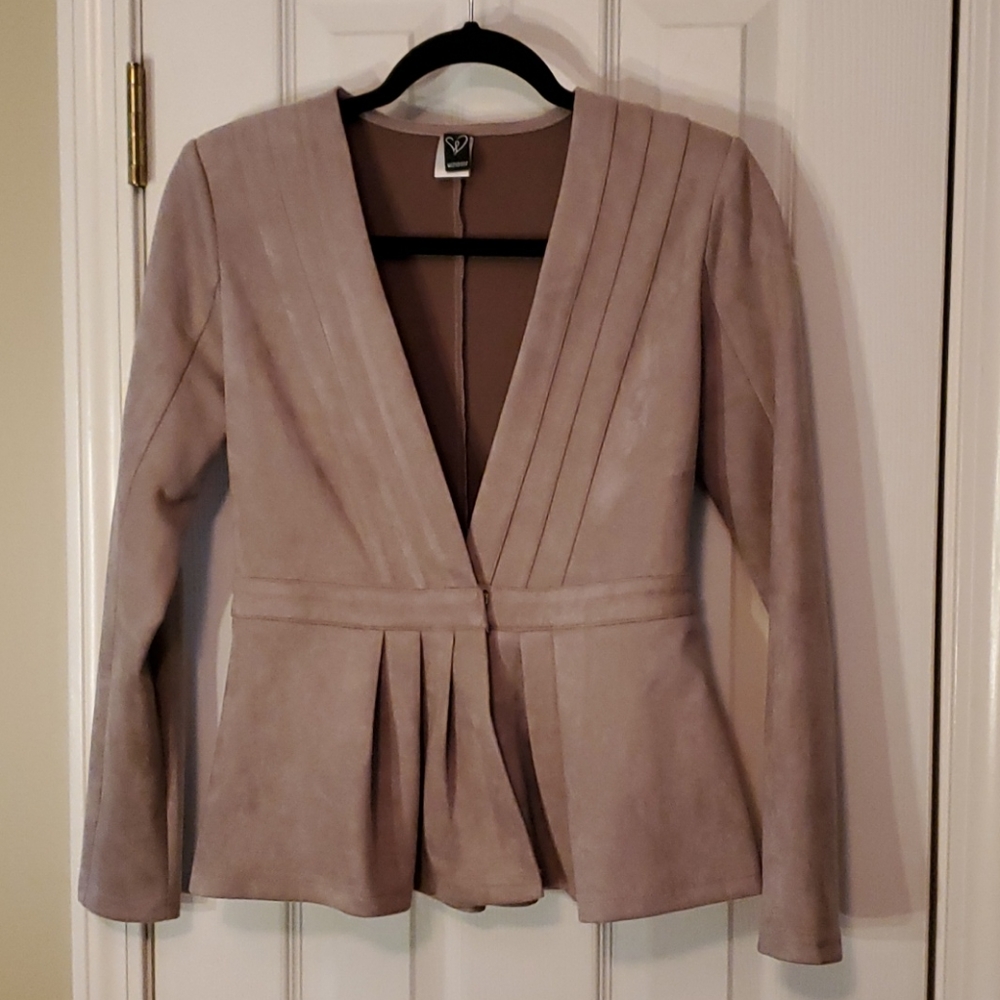 Taupe soft blazer jacket